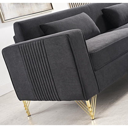 Canapé de salon moderne rembourré en velours