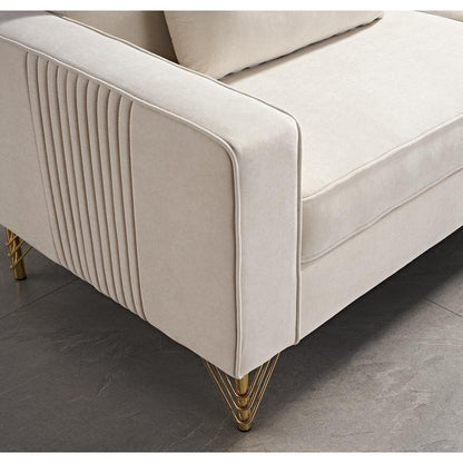 Canapé de salon moderne rembourré en velours
