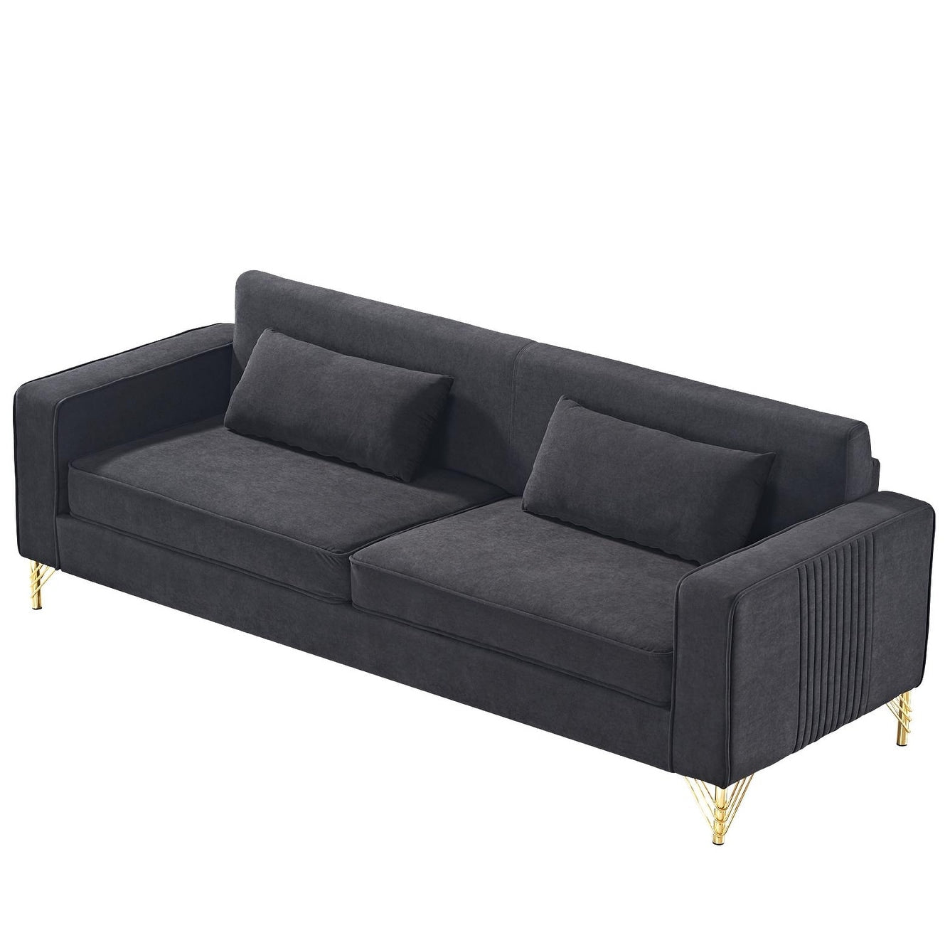 Canapé de salon moderne rembourré en velours