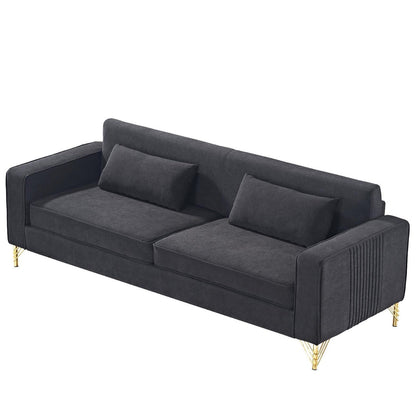 Canapé de salon moderne rembourré en velours