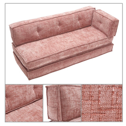 Canapé sans cadre de style moderne avec poches latérales de rangement et rembourrage en mousse haute résilience, tissu chenille