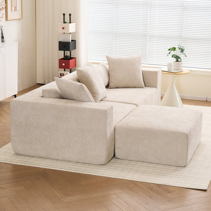 Canapé modulaire 3 places Cloud Sofa avec chaise longue en L pour salon chambre