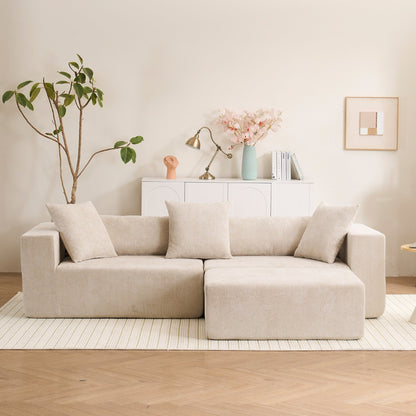 Canapé modulaire 3 places Cloud Sofa avec chaise longue en L pour salon chambre