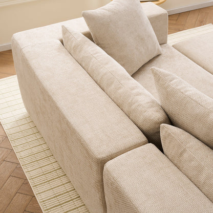 Canapé modulaire 3 places Cloud Sofa avec chaise longue en L pour salon chambre