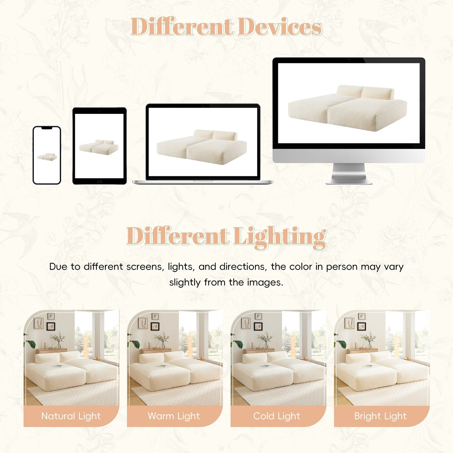 Canapé-lit modulaire de 72 pouces entièrement compressé avec design sans cadre pour salon, aucun assemblage requis