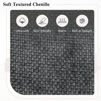 Canapé modulaire Cloud en chenille avec coussins double épaisseur, rangement latéral et oreillers assortis pour le salon