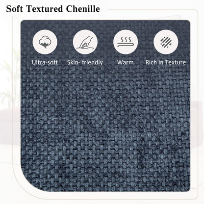 Canapé modulaire Cloud en chenille avec coussins double épaisseur, rangement latéral et oreillers assortis pour le salon