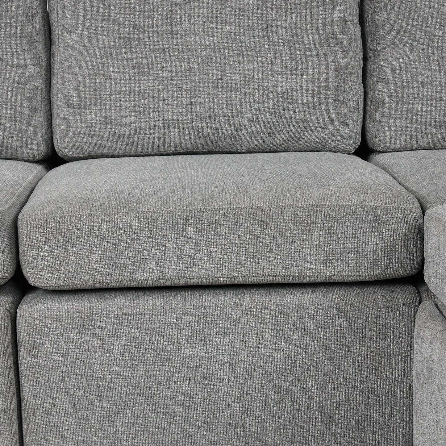 Canapé-lit gigogne modulaire en chenille avec pouf de rangement amovible et ports USB pour le salon