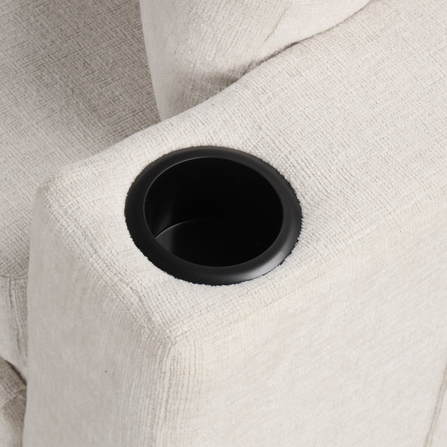 Canapé-lit gigogne modulaire en chenille avec pouf de rangement amovible et ports USB pour le salon