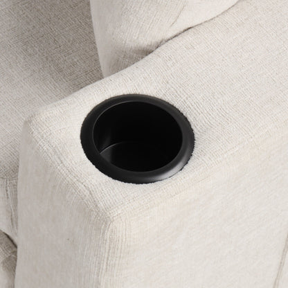 Canapé-lit gigogne modulaire en chenille avec pouf de rangement amovible et ports USB pour le salon