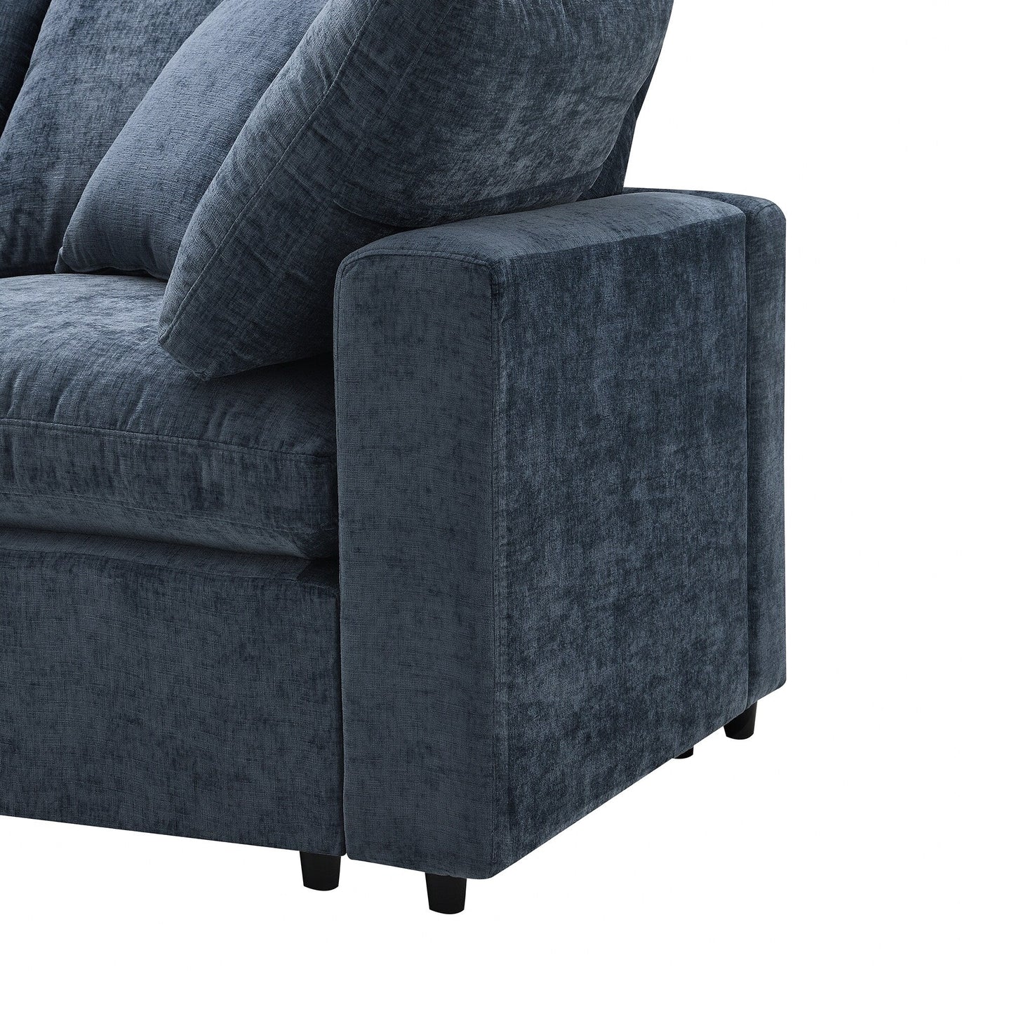 Canapé-lit modulaire Cloud, ensemble de canapés sectionnels en chenille avec pouf, combinaison libre, canapé-lit convertible en U