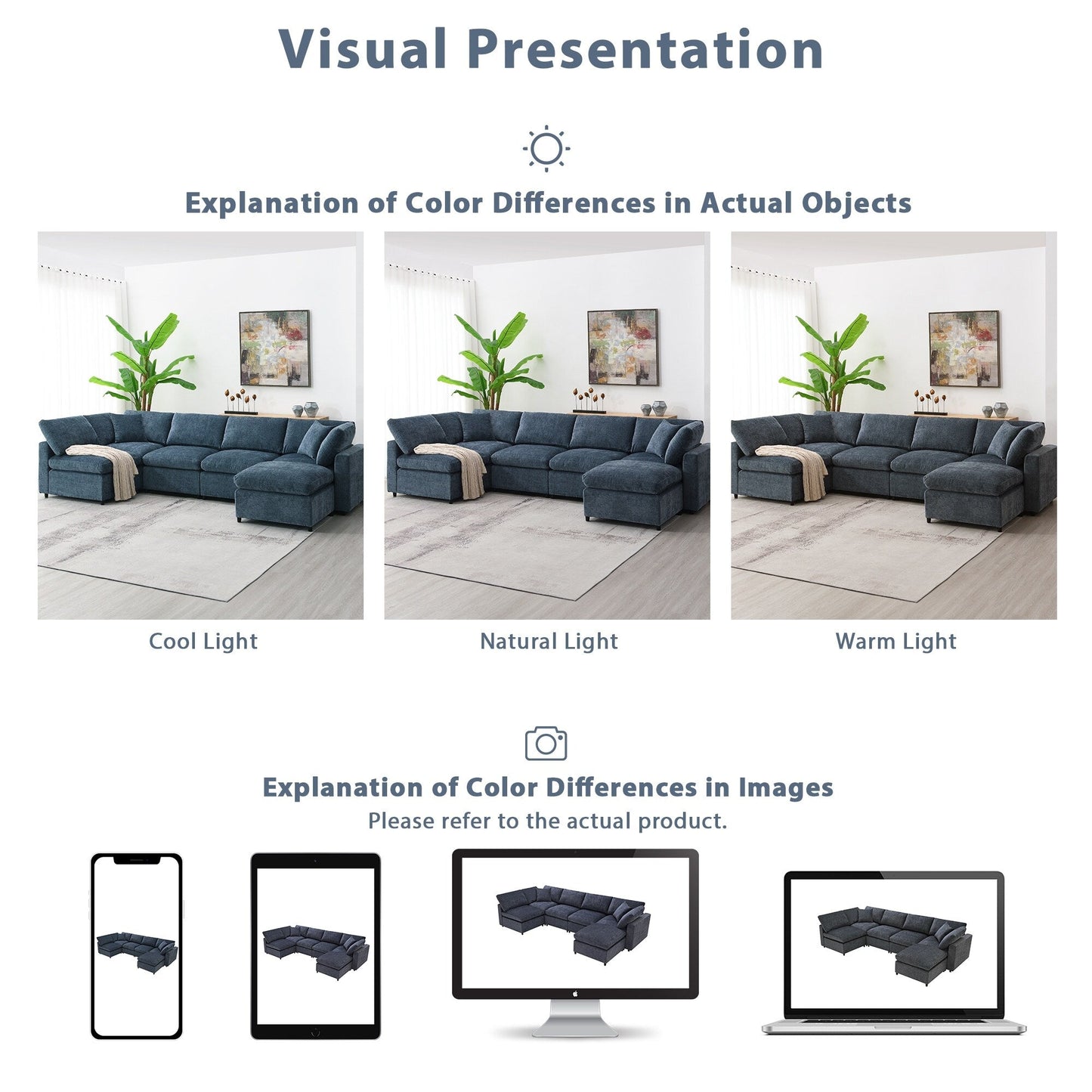 Canapé-lit modulaire Cloud, ensemble de canapés sectionnels en chenille avec pouf, combinaison libre, canapé-lit convertible en U