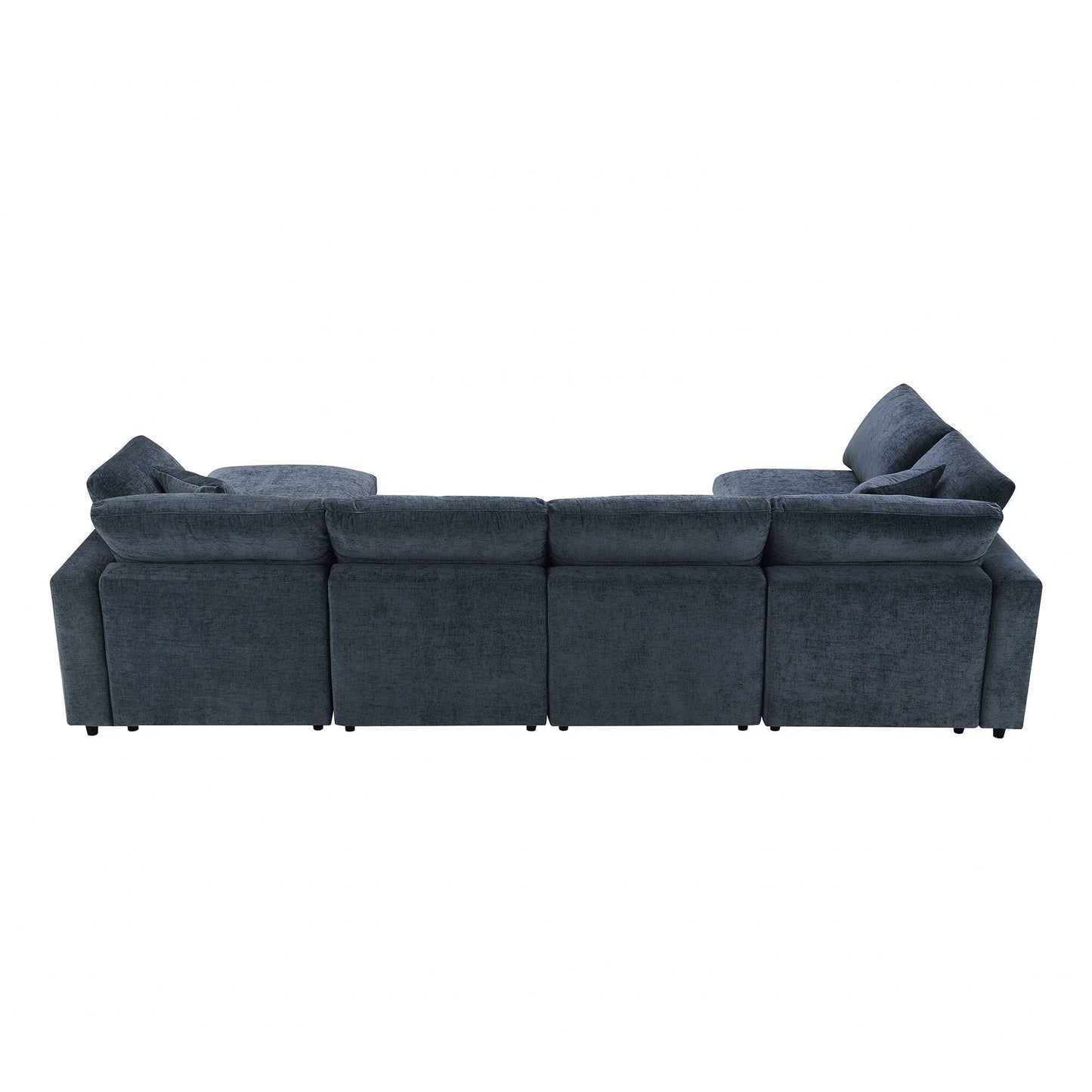 Canapé-lit modulaire Cloud, ensemble de canapés sectionnels en chenille avec pouf, combinaison libre, canapé-lit convertible en U