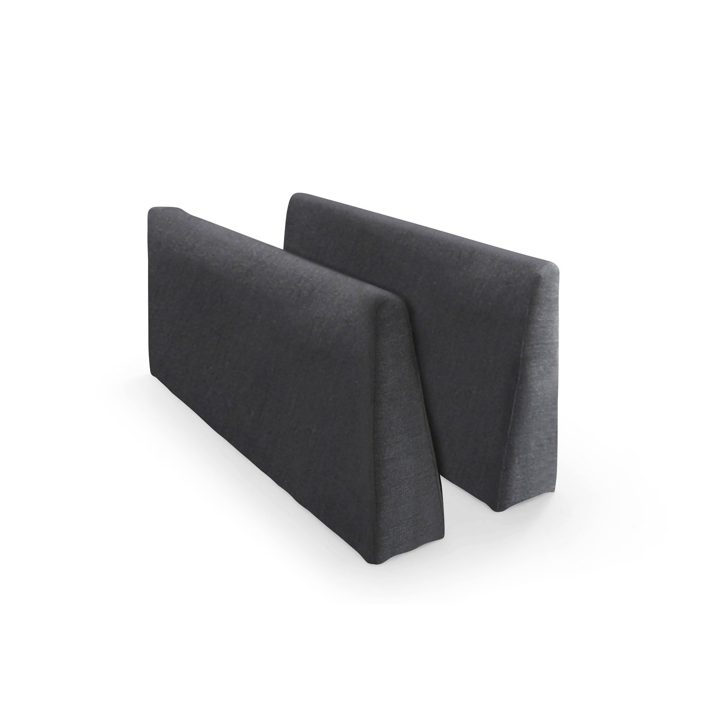 Canapé modulable en L en lin avec pouf réversible et coussins en duvet de canard moelleux, idéal pour le salon ou le bureau.