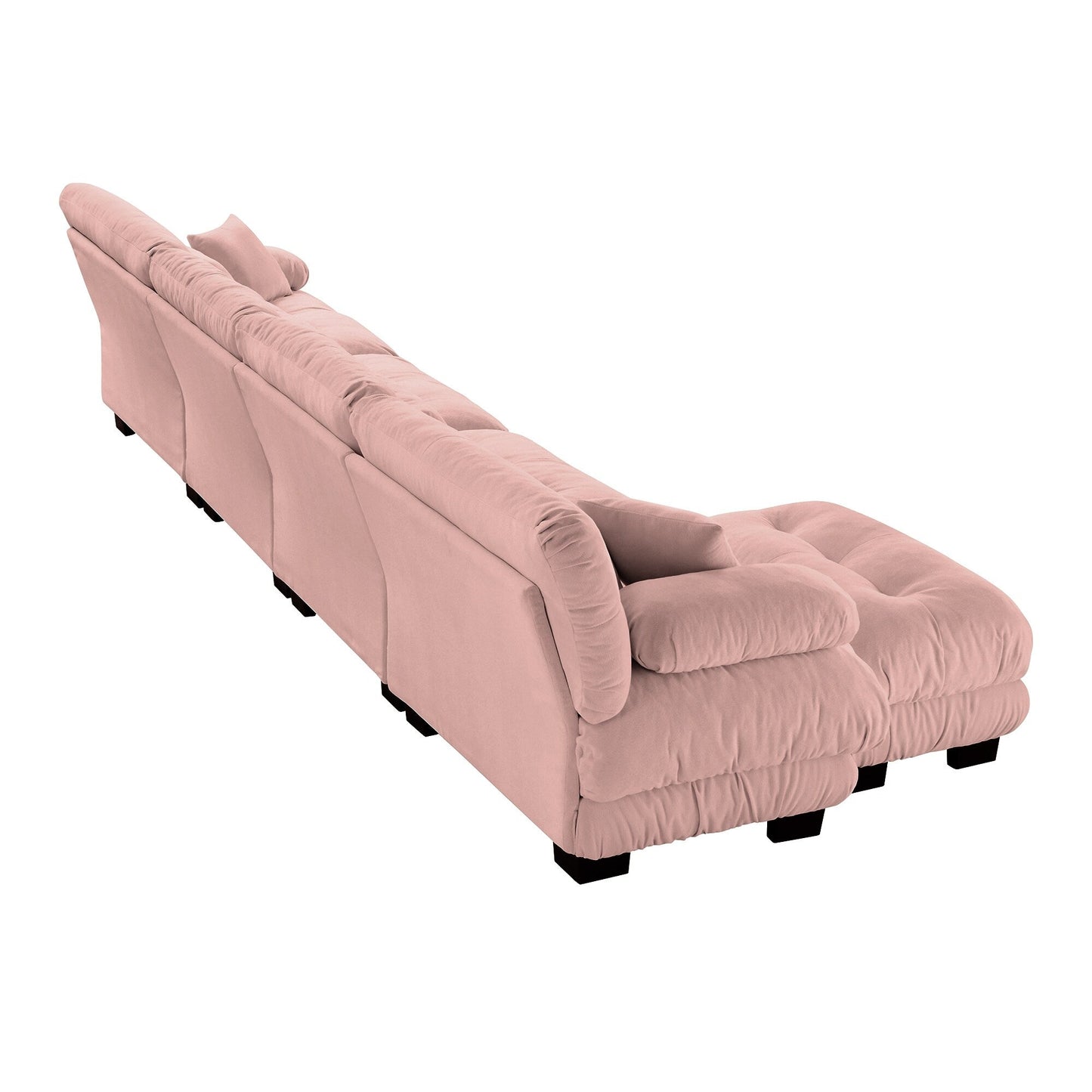 Canapé modulaire 4 places en forme de L, combinaison libre, canapé Cloud avec poufs convertibles pour le salon