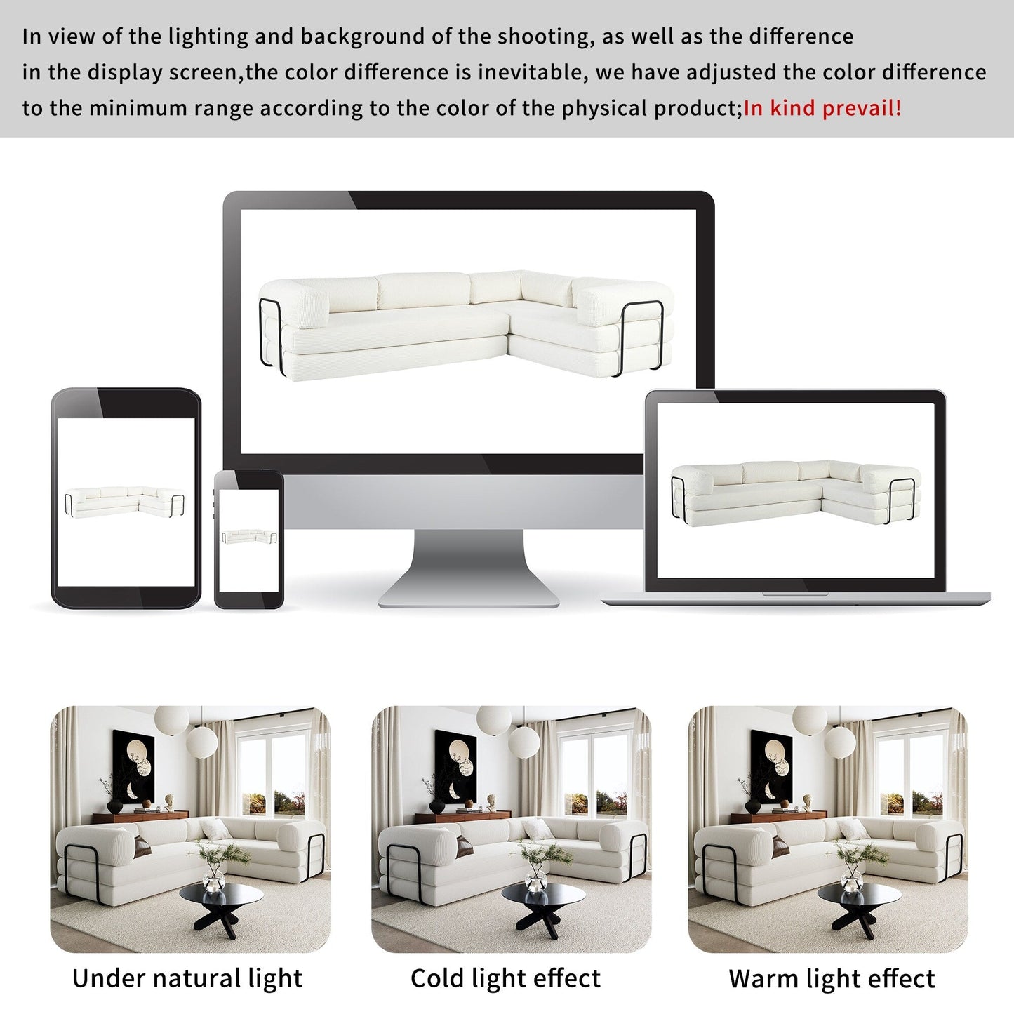 Canapé-lit modulaire en velours côtelé en forme de L, convertible, sectionnel, 4 places, avec coussins compensés, pour salon ou appartement