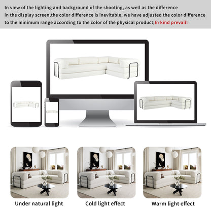 Canapé-lit modulaire en velours côtelé en forme de L, convertible, sectionnel, 4 places, avec coussins compensés, pour salon ou appartement