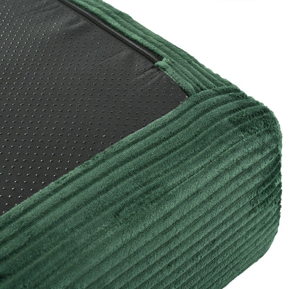 Canapé-lit modulaire en velours côtelé en forme de L, convertible, sectionnel, 4 places, avec coussins compensés, pour salon ou appartement