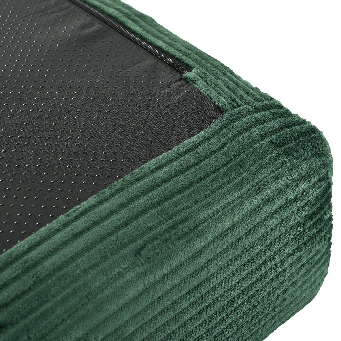 Canapé-lit modulaire en velours côtelé en forme de L, convertible, sectionnel, 4 places, avec coussins compensés, pour salon ou appartement