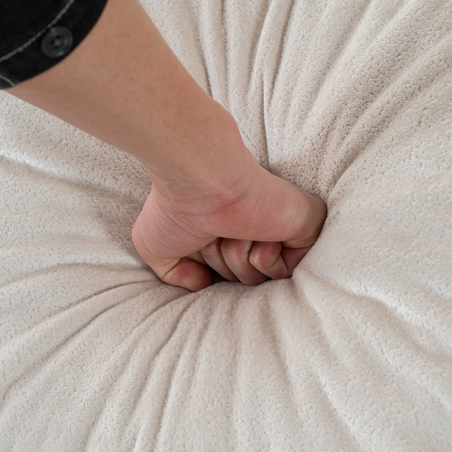 Canapé-lit modulaire en L avec méridienne et assise profonde pour salon ou bureau