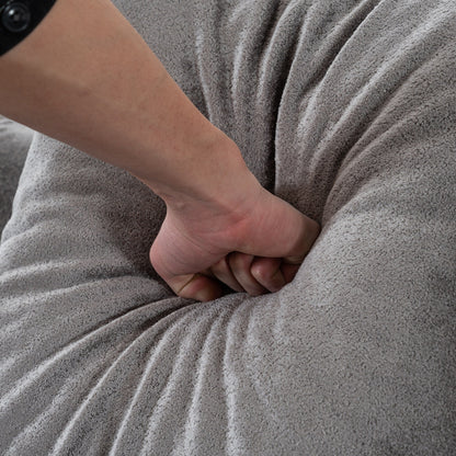 Canapé-lit modulaire en L avec méridienne et assise profonde pour salon ou bureau