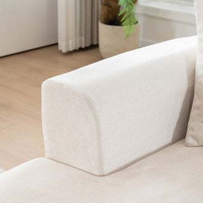 Canapé-lit modulaire en L avec méridienne et assise profonde pour salon ou bureau