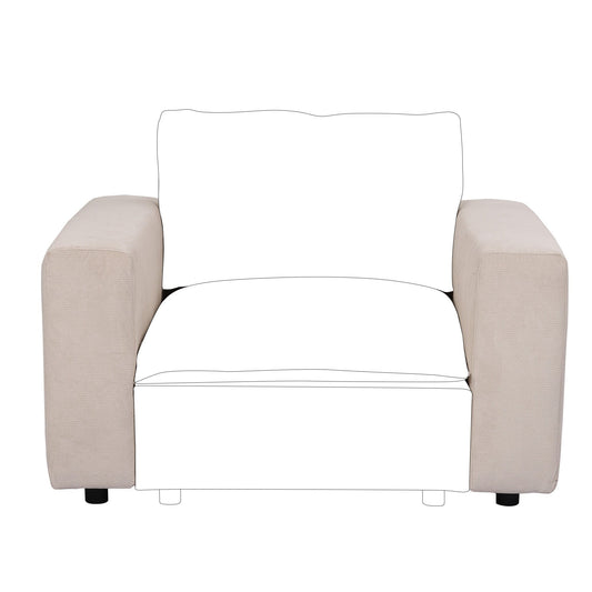 Canapé sectionnel modulaire, canapé nuage moderne et confortable, canapé profond arc-en-ciel en velours côtelé avec coussin amovible