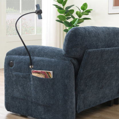 Canapé modulable en U avec coussin d'assise extra-large, chargeur USB et Type-C, support pour téléphone et 2 poches de rangement latérales.
