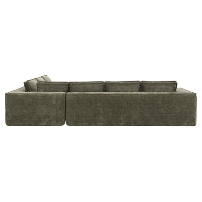 Canapé sectionnel modulaire, ensemble de canapés 6 places en chenille infroissable, combinaison gratuite 2 pièces, ensemble de canapés nuage en forme de L moderne