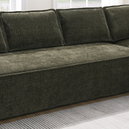 Canapé sectionnel modulaire, ensemble de canapés 6 places en chenille infroissable, combinaison gratuite 2 pièces, ensemble de canapés nuage en forme de L moderne