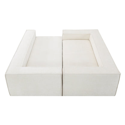 Canapé sectionnel modulaire, ensemble de canapés 6 places en chenille infroissable, combinaison gratuite 2 pièces, ensemble de canapés nuage en forme de L moderne