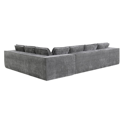 Canapé sectionnel modulaire, ensemble de canapés 6 places en chenille infroissable, combinaison gratuite 2 pièces, ensemble de canapés nuage en forme de L moderne