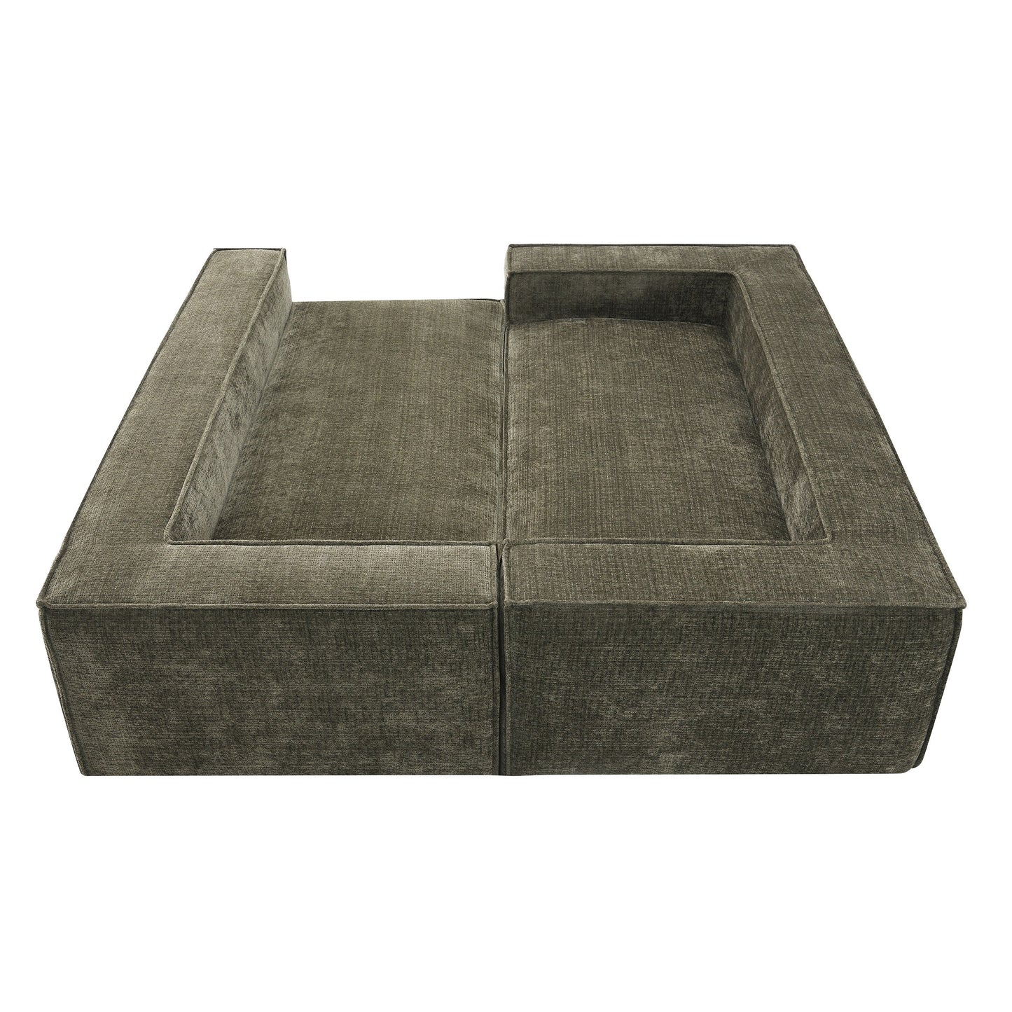 Canapé sectionnel modulaire, ensemble de canapés 6 places en chenille infroissable, combinaison gratuite 2 pièces, ensemble de canapés nuage en forme de L moderne