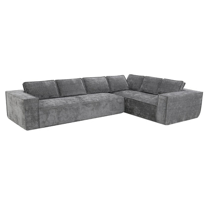 Canapé sectionnel modulaire, ensemble de canapés 6 places en chenille infroissable, combinaison gratuite 2 pièces, ensemble de canapés nuage en forme de L moderne