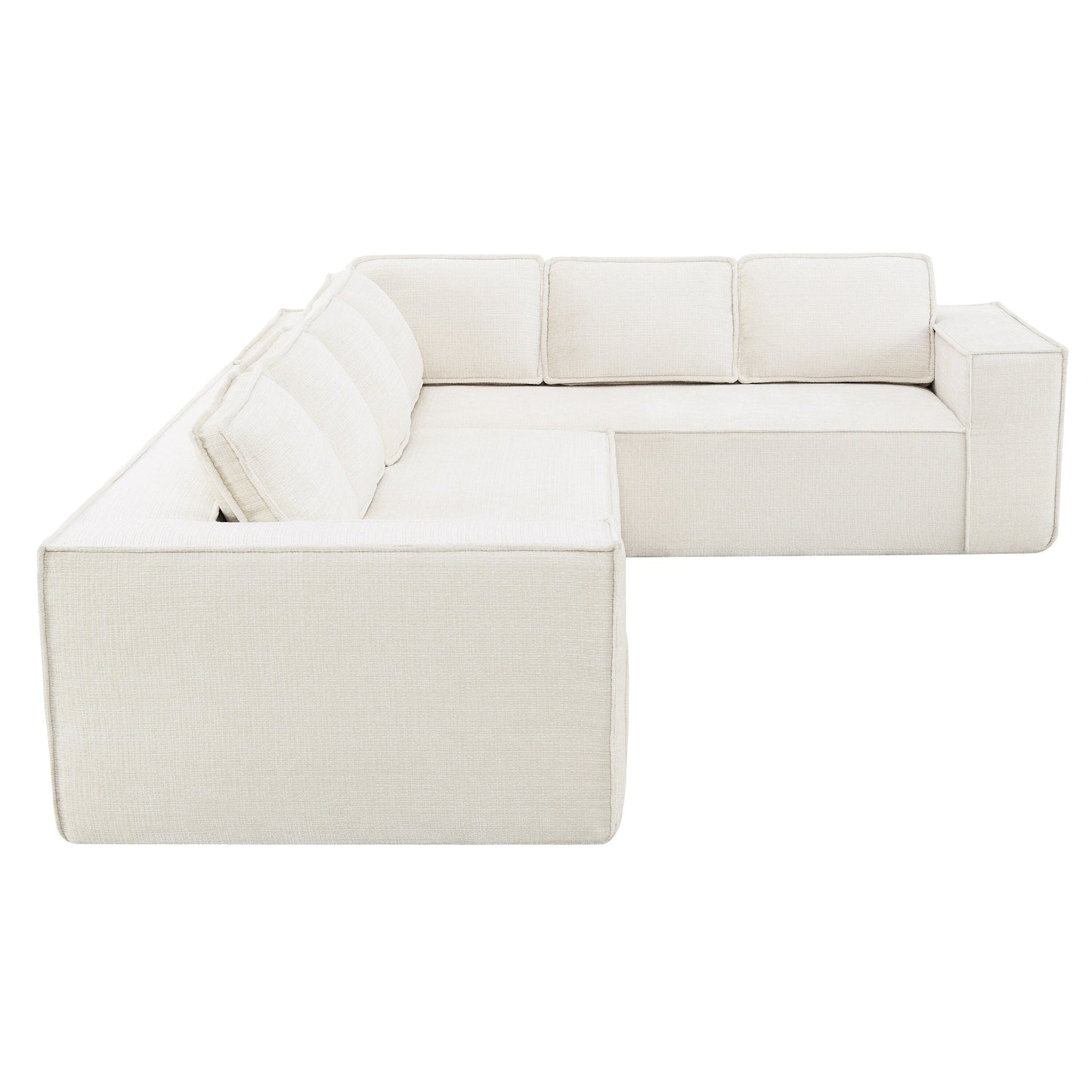 Canapé sectionnel modulaire, ensemble de canapés 6 places en chenille infroissable, combinaison gratuite 2 pièces, ensemble de canapés nuage en forme de L moderne