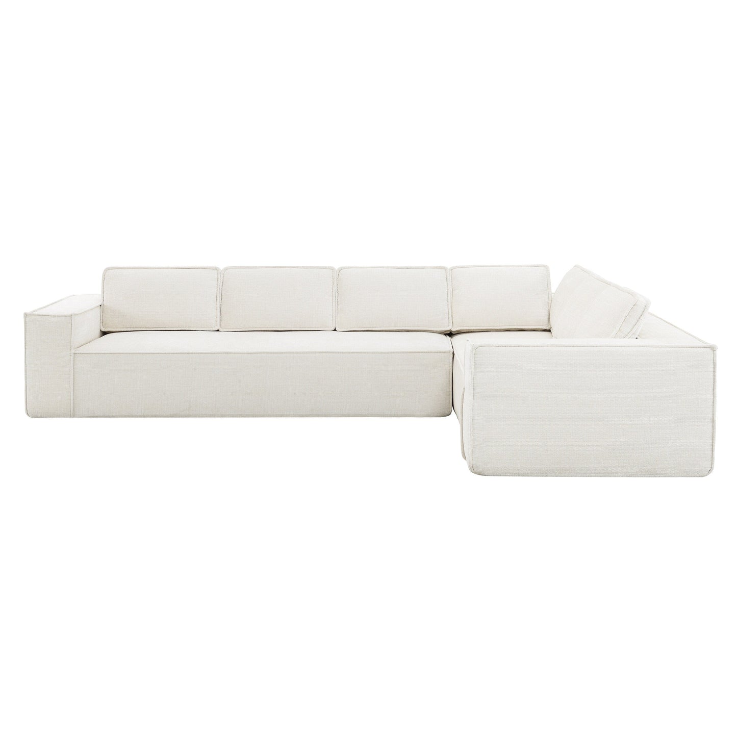 Canapé sectionnel modulaire, ensemble de canapés 6 places en chenille infroissable, combinaison gratuite 2 pièces, ensemble de canapés nuage en forme de L moderne