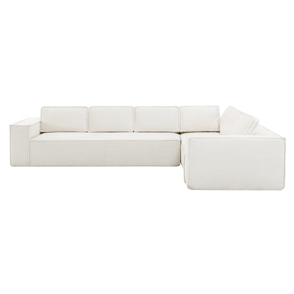 Canapé sectionnel modulaire, ensemble de canapés 6 places en chenille infroissable, combinaison gratuite 2 pièces, ensemble de canapés nuage en forme de L moderne