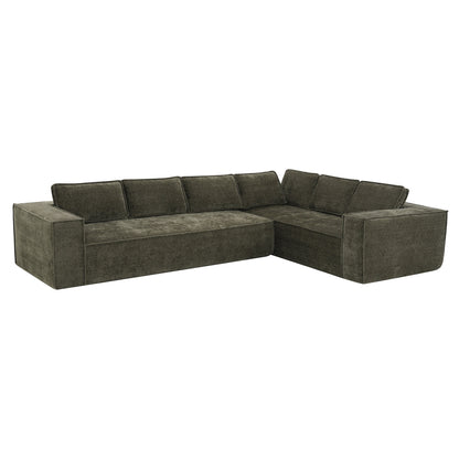 Canapé sectionnel modulaire, ensemble de canapés 6 places en chenille infroissable, combinaison gratuite 2 pièces, ensemble de canapés nuage en forme de L moderne