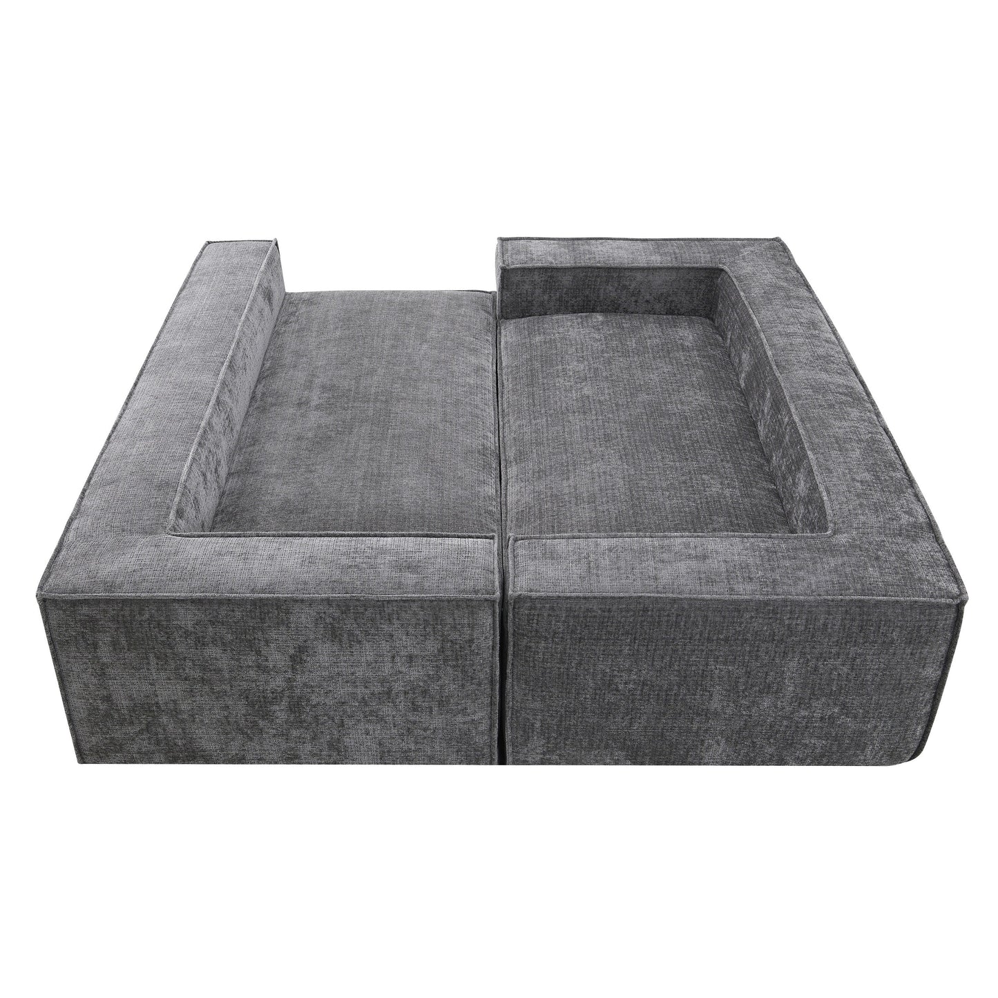 Canapé sectionnel modulaire, ensemble de canapés 6 places en chenille infroissable, combinaison gratuite 2 pièces, ensemble de canapés nuage en forme de L moderne