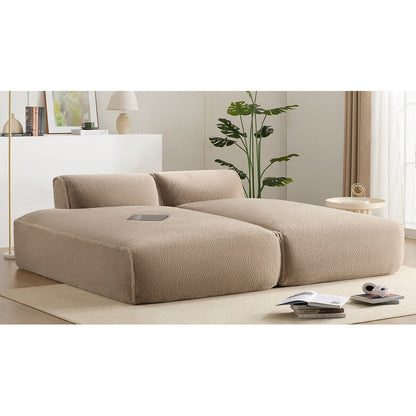 Canapé sectionnel modulaire, entièrement compressé, spacieux canapé-lit rempli de mousse pour salon, design adapté aux personnes âgées