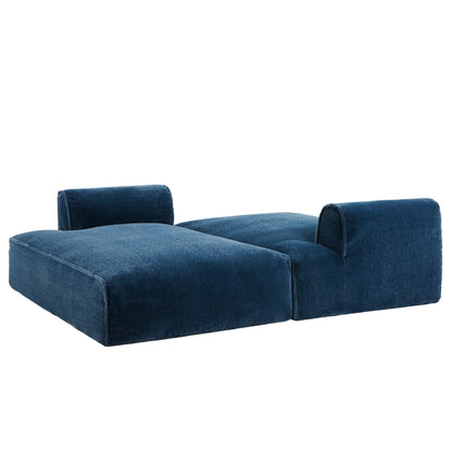 Canapé sectionnel modulaire, entièrement compressé, spacieux canapé-lit rempli de mousse pour salon, design adapté aux personnes âgées