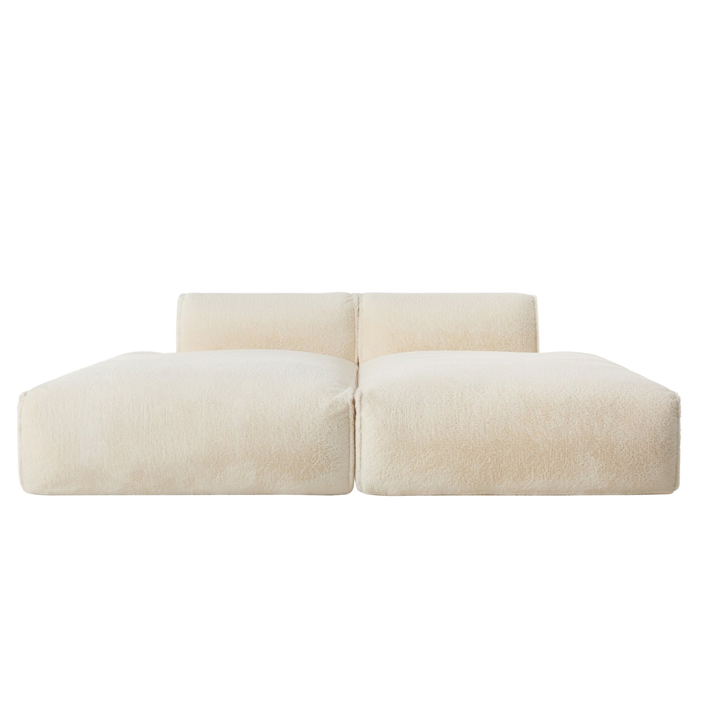 Canapé sectionnel modulaire, entièrement compressé, spacieux canapé-lit rempli de mousse pour salon, design adapté aux personnes âgées