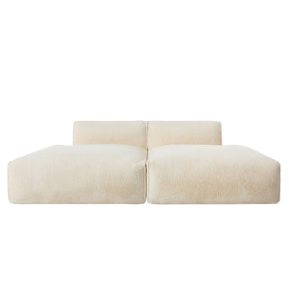 Canapé sectionnel modulaire, entièrement compressé, spacieux canapé-lit rempli de mousse pour salon, design adapté aux personnes âgées