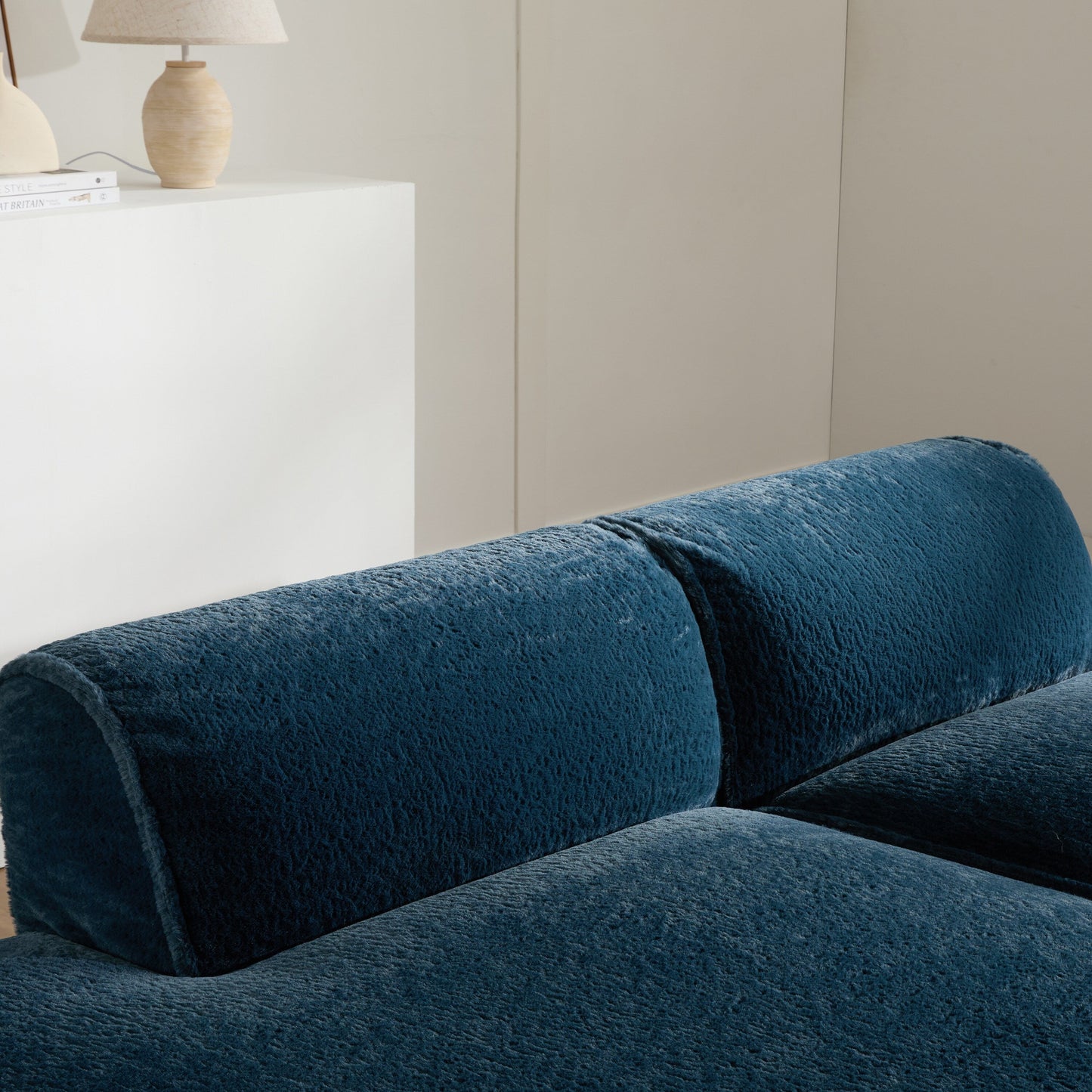 Canapé sectionnel modulaire, entièrement compressé, spacieux canapé-lit rempli de mousse pour salon, design adapté aux personnes âgées