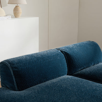 Canapé sectionnel modulaire, entièrement compressé, spacieux canapé-lit rempli de mousse pour salon, design adapté aux personnes âgées