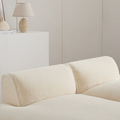 Canapé sectionnel modulaire, entièrement compressé, spacieux canapé-lit rempli de mousse pour salon, design adapté aux personnes âgées