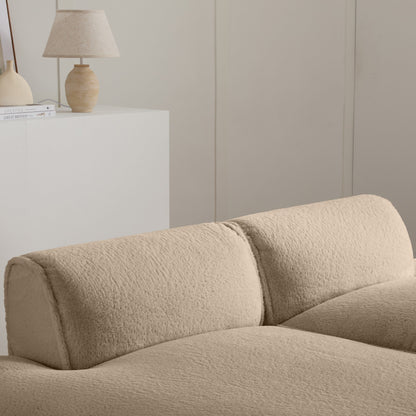 Canapé sectionnel modulaire, entièrement compressé, spacieux canapé-lit rempli de mousse pour salon, design adapté aux personnes âgées