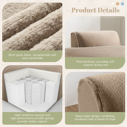 Canapé modulable, entièrement compressé, spacieux, rempli de mousse, pour salon, design adapté aux personnes âgées et aux bébés