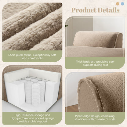 Canapé modulable, entièrement compressé, spacieux, rempli de mousse, pour salon, design adapté aux personnes âgées et aux bébés