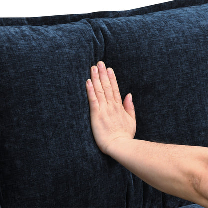 Canapé modulaire sectionnel en U avec coussins de taille, 6 places symétriques rembourrées, ensemble de canapés en chenille Cloud avec méridienne